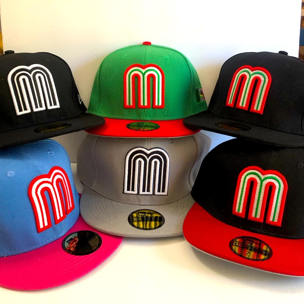 NWT Set of 6 Mexican International Baseball Team Fitted Hats